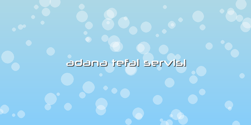 Adana Tefal Servisi