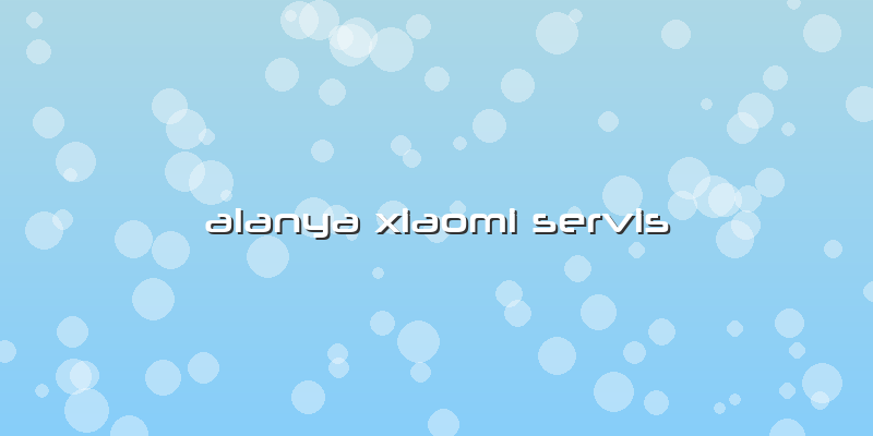 Alanya Xiaomi Servis