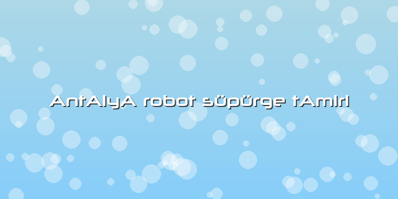 AntAlyA Robot Süpürge TAmiri