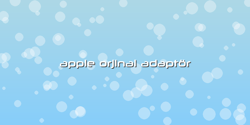 Apple Orjinal Adaptör