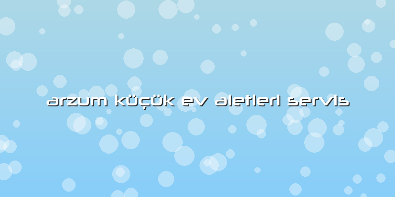 Arzum Küçük Ev Aletleri Servis