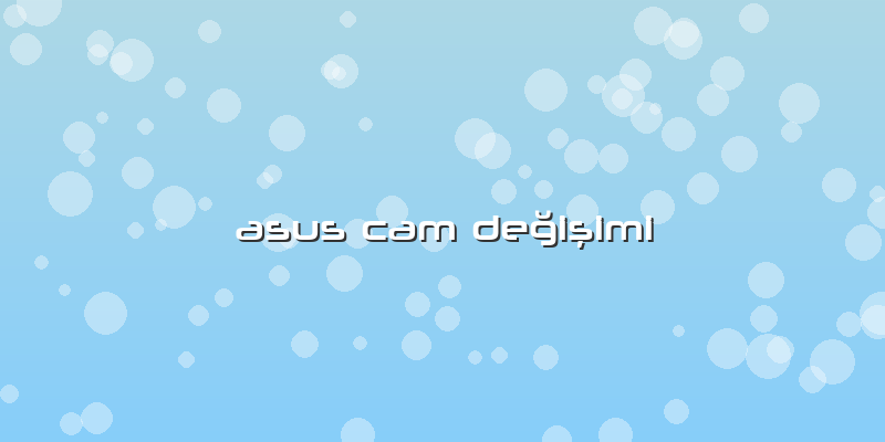 Asus Cam Değişimi