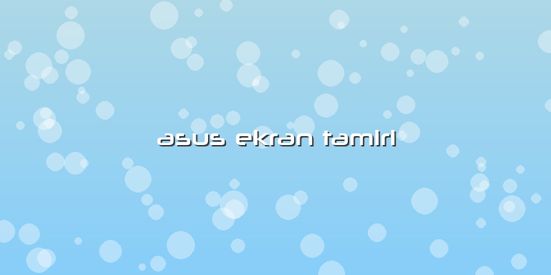 Asus Ekran Tamiri