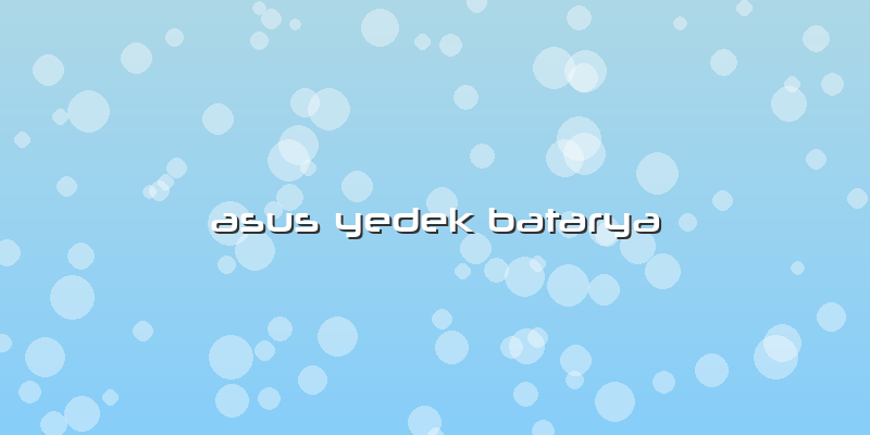 Asus Yedek Batarya
