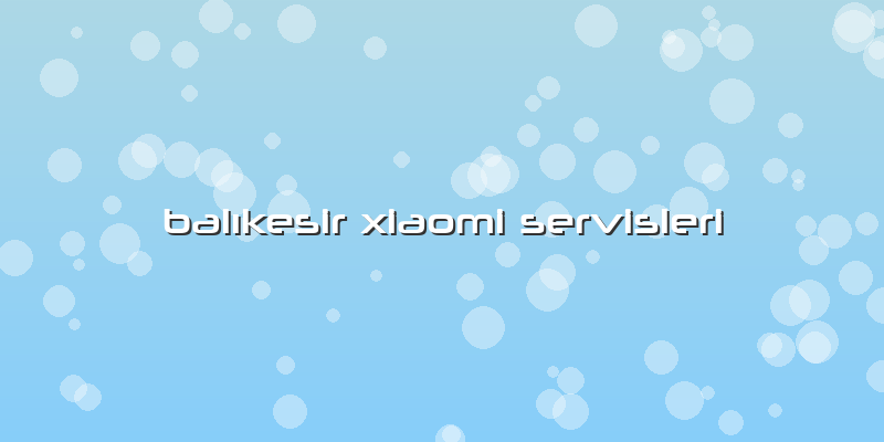 Balıkesir Xiaomi Servisleri