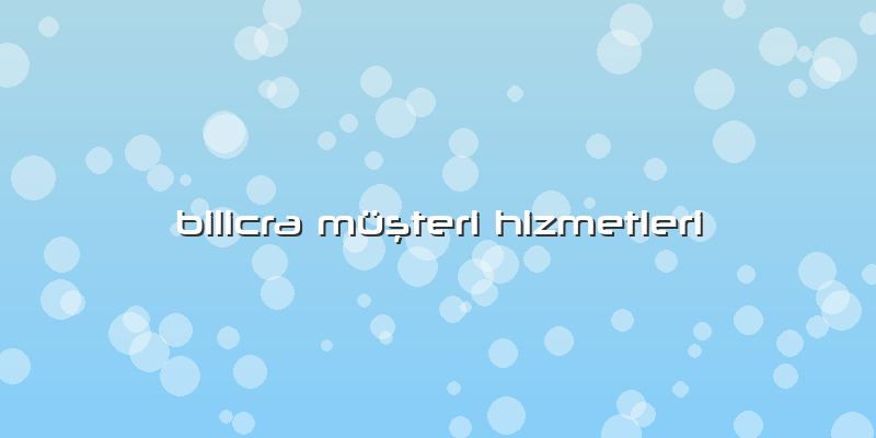 Bilicra Müşteri Hizmetleri