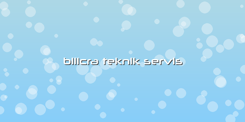 Bilicra Teknik Servis