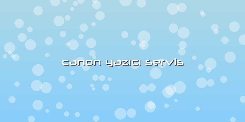 Canon YazÄ±cÄ±  Servis