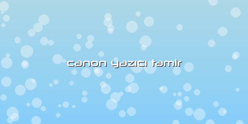 Canon YazÄ±cÄ± Tamir