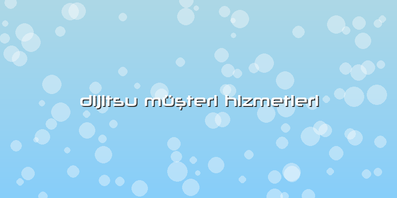 Dijitsu Müşteri Hizmetleri