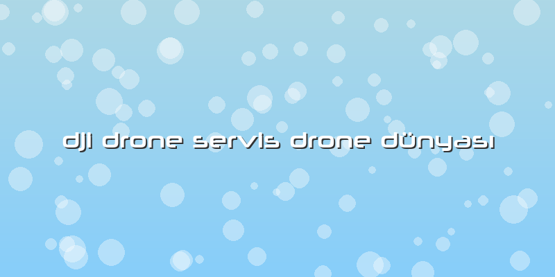 Dji Drone Servis Drone Dünyası