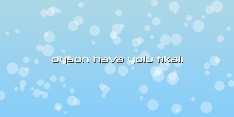Dyson Hava Yolu Tıkalı