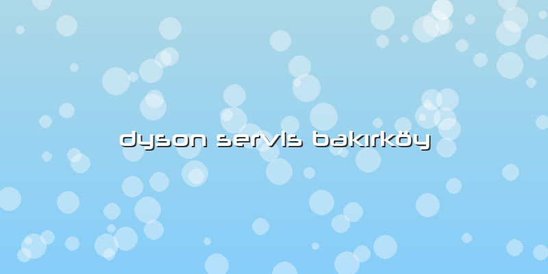 Dyson Servis Bakırköy