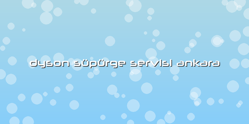 Dyson Süpürge Servisi Ankara