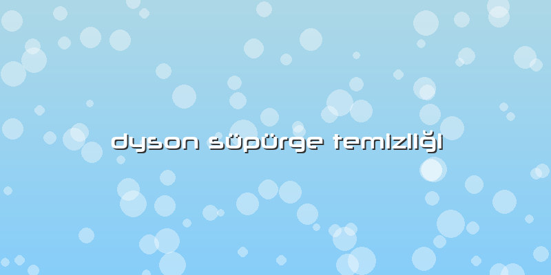 Dyson Süpürge Temizliği