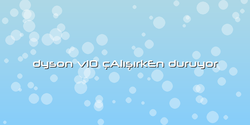 Dyson V10 çAlÄ±ÅŸÄ±rkEn Duruyor