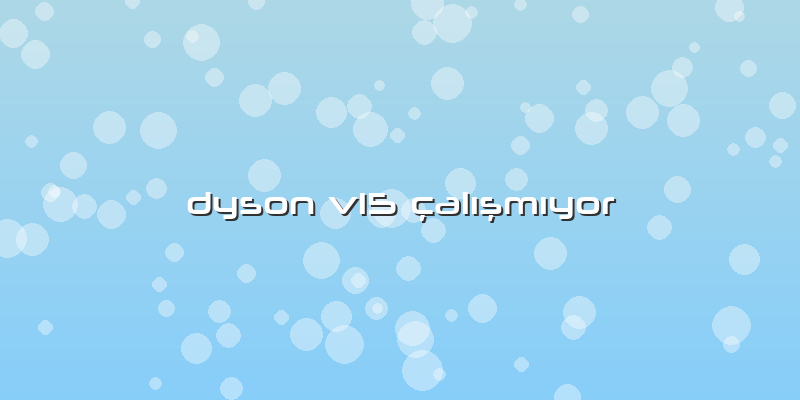 Dyson V15 çalışmıyor