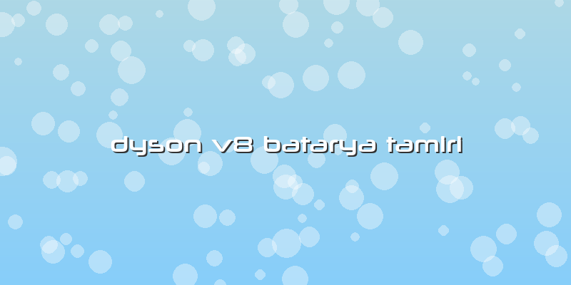 Dyson V8 Batarya Tamiri