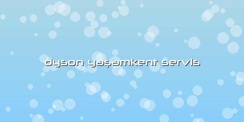 Dyson YaÅŸamkent Servis