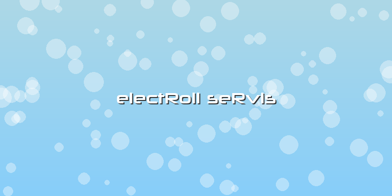 ElectRoll SeRvis