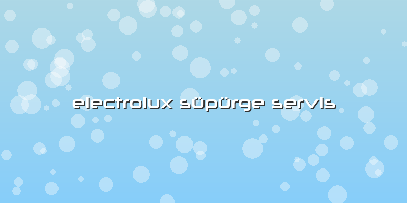 Electrolux Süpürge Servis