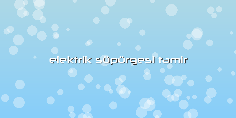 Elektrik Süpürgesi Tamir