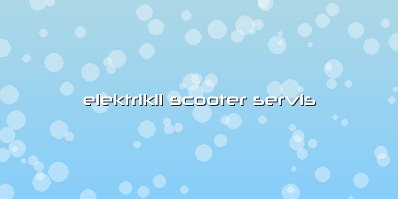 Elektrikli Scooter Servis