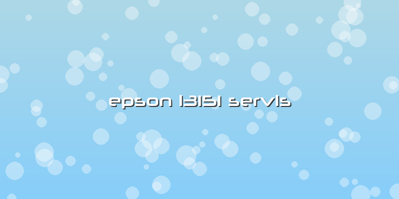 Epson L3151 Servis