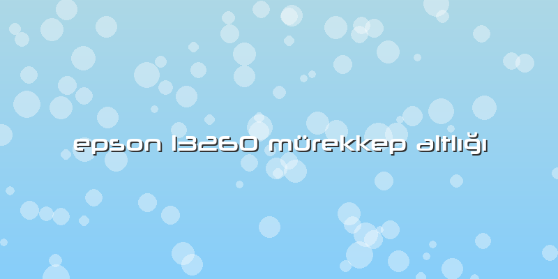 Epson L3260 Mürekkep Altlığı
