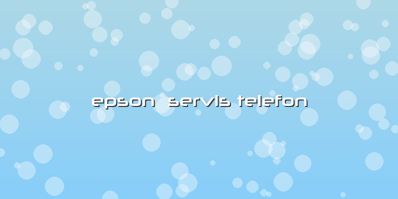 Epson Servis Telefon