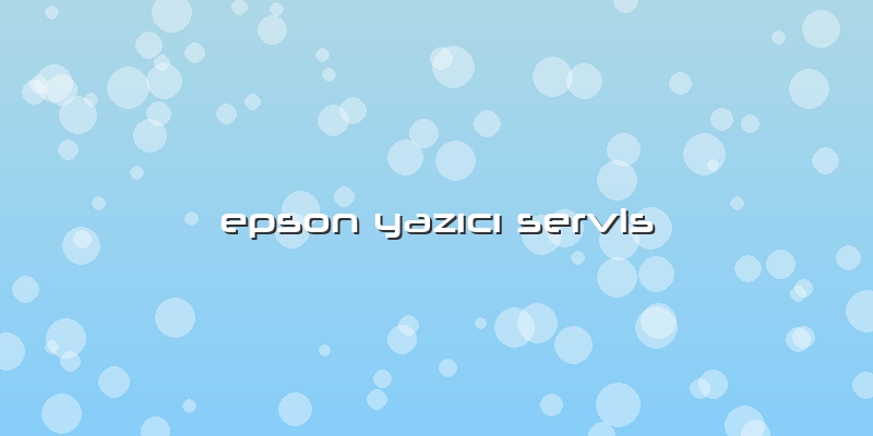 Epson Yazıcı Servis