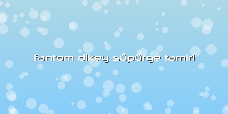 Fantom Dikey Süpürge Tamiri