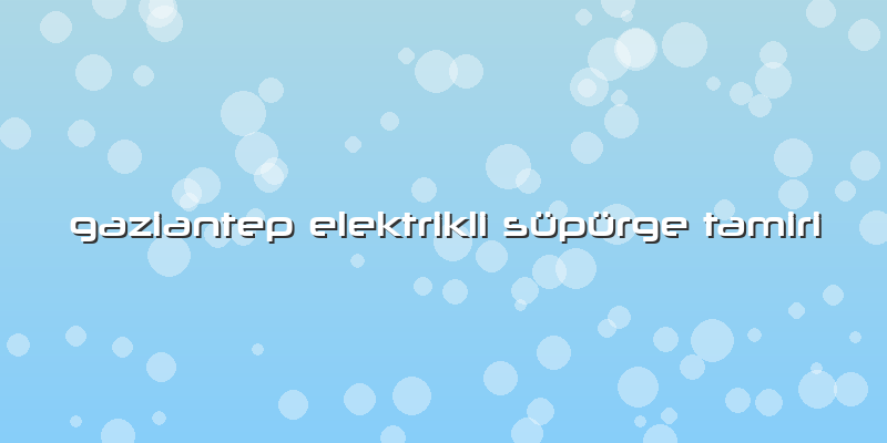 Gaziantep Elektrikli Süpürge Tamiri