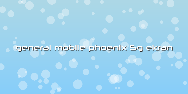 General Mobile Phoenix 5g Ekran