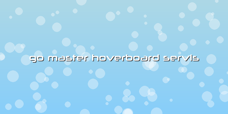 Go Master Hoverboard Servis