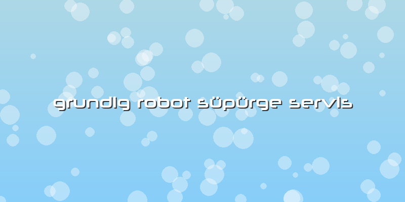 Grundig Robot Süpürge Servis
