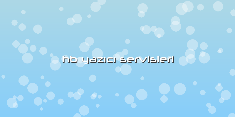 Hb Yazıcı Servisleri