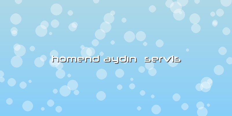 Homend Aydın  Servis