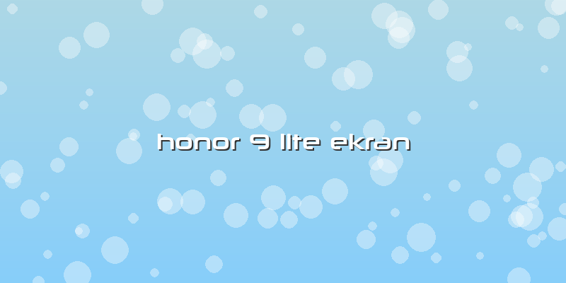 Honor 9 Lite Ekran