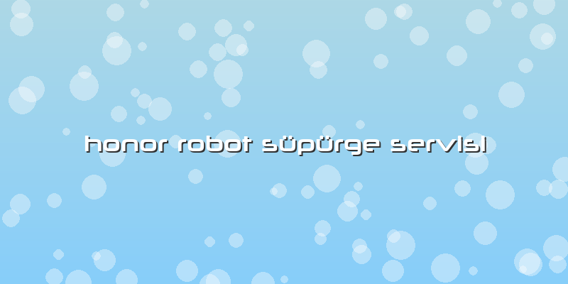 Honor Robot Süpürge Servisi