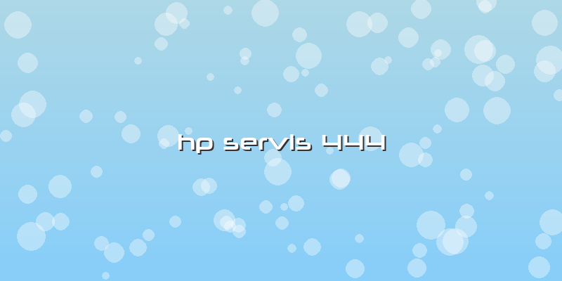 Hp Servis 444