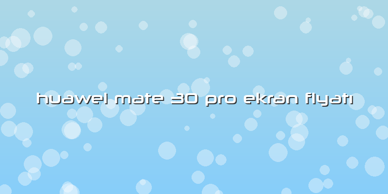 Huawei Mate 30 Pro Ekran FiyatÄ±