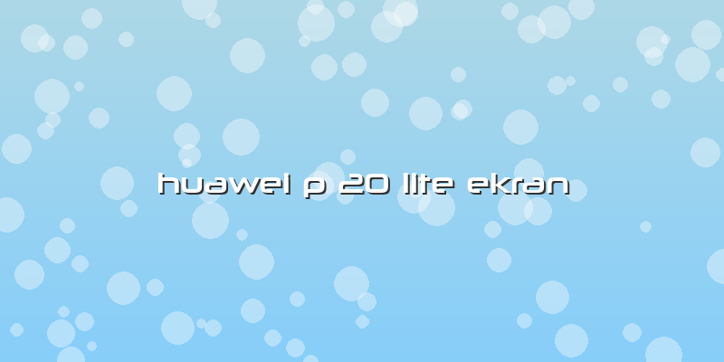 Huawei P 20 Lite Ekran