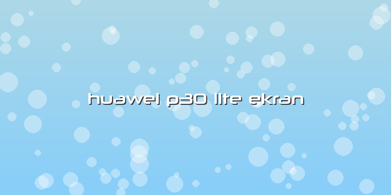 Huawei P30 Lite Ekran