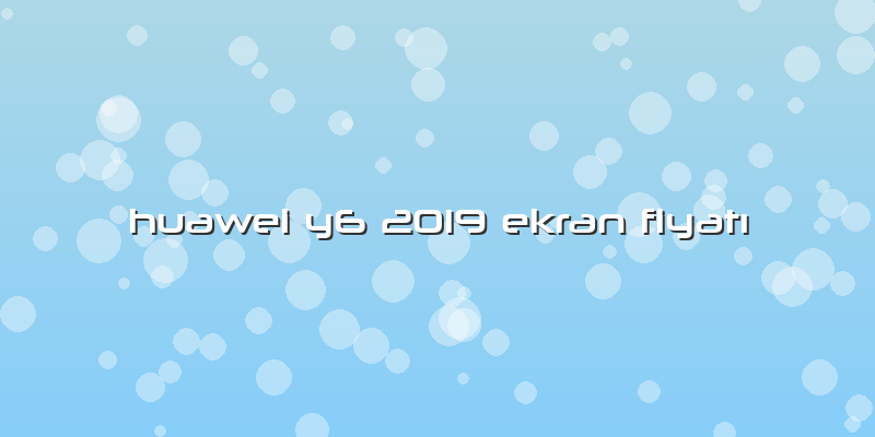 Huawei Y6 2019 Ekran FiyatÄ±