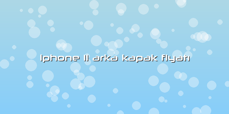 Iphone 11 Arka Kapak FiyatÄ±
