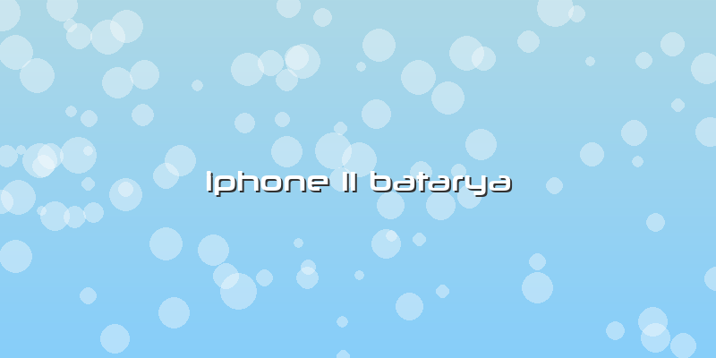 Iphone 11 Batarya