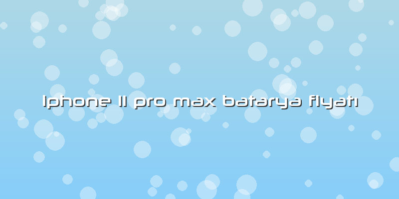 Iphone 11 Pro Max Batarya FiyatÄ±