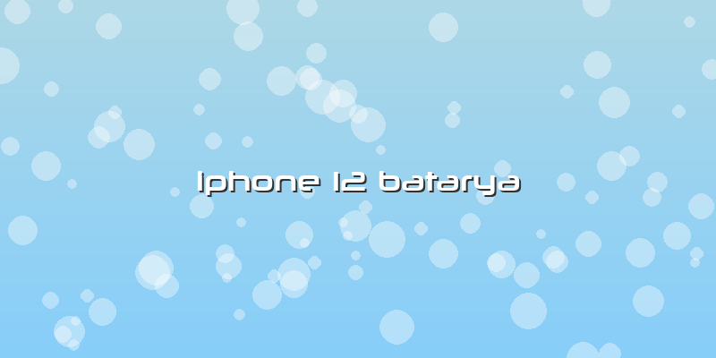 Iphone 12 Batarya