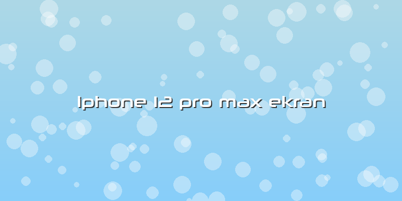 Iphone 12 Pro Max Ekran